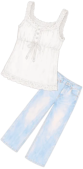 Tシャツとデニム